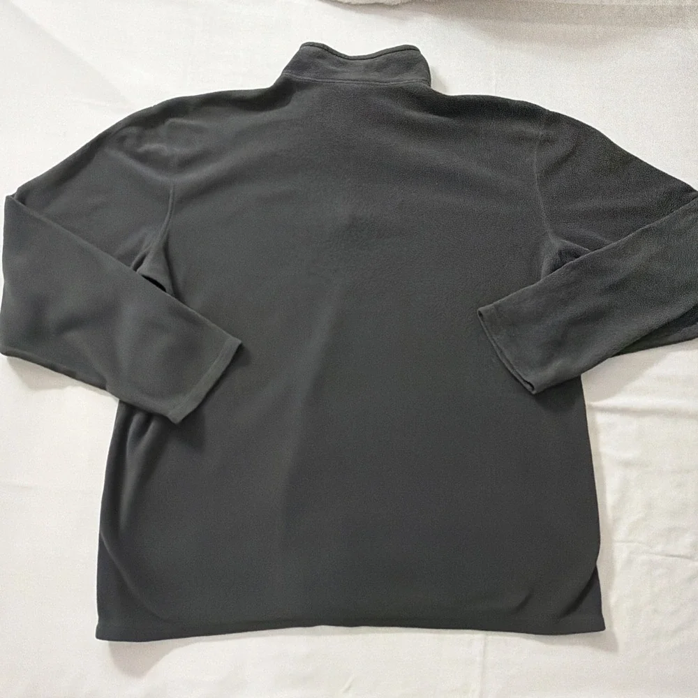The North Face Men's Quarter Zip Smokey Grey XL Warm Fleece Cap Rock Texture Gym